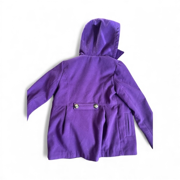 Girls London Fog Purple Peacoat Size 14 - Picture 2 of 6